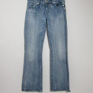 Silver Suki Bootcut Jeans Blue Faded W29/L32 5-Pocket Zipper Denim